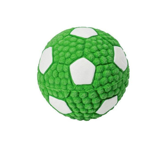 Squeaky Dog Green football Toy